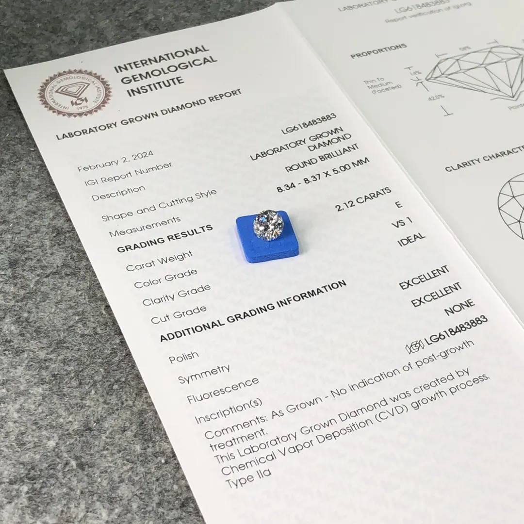 For Jewelry 1 Carat Lab Grown Diamond by Messi Jewelry 4