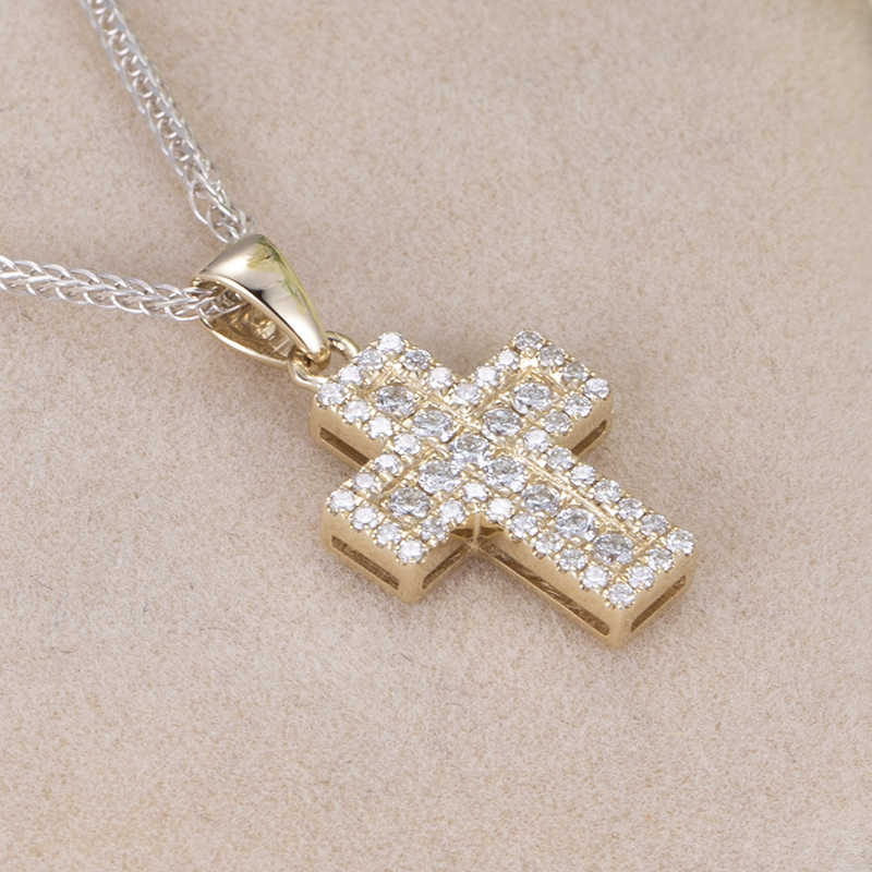 Lab Grown Diamond Cross Necklace