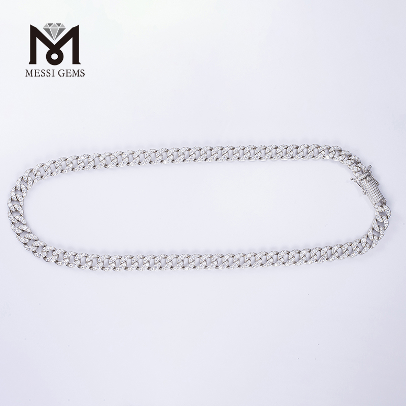 Messi Jewelry - 10mm width 20inch 22inch 24inch 925 sterling silver hiphop custom cuban link chain moissanite cuban chain Necklace 8