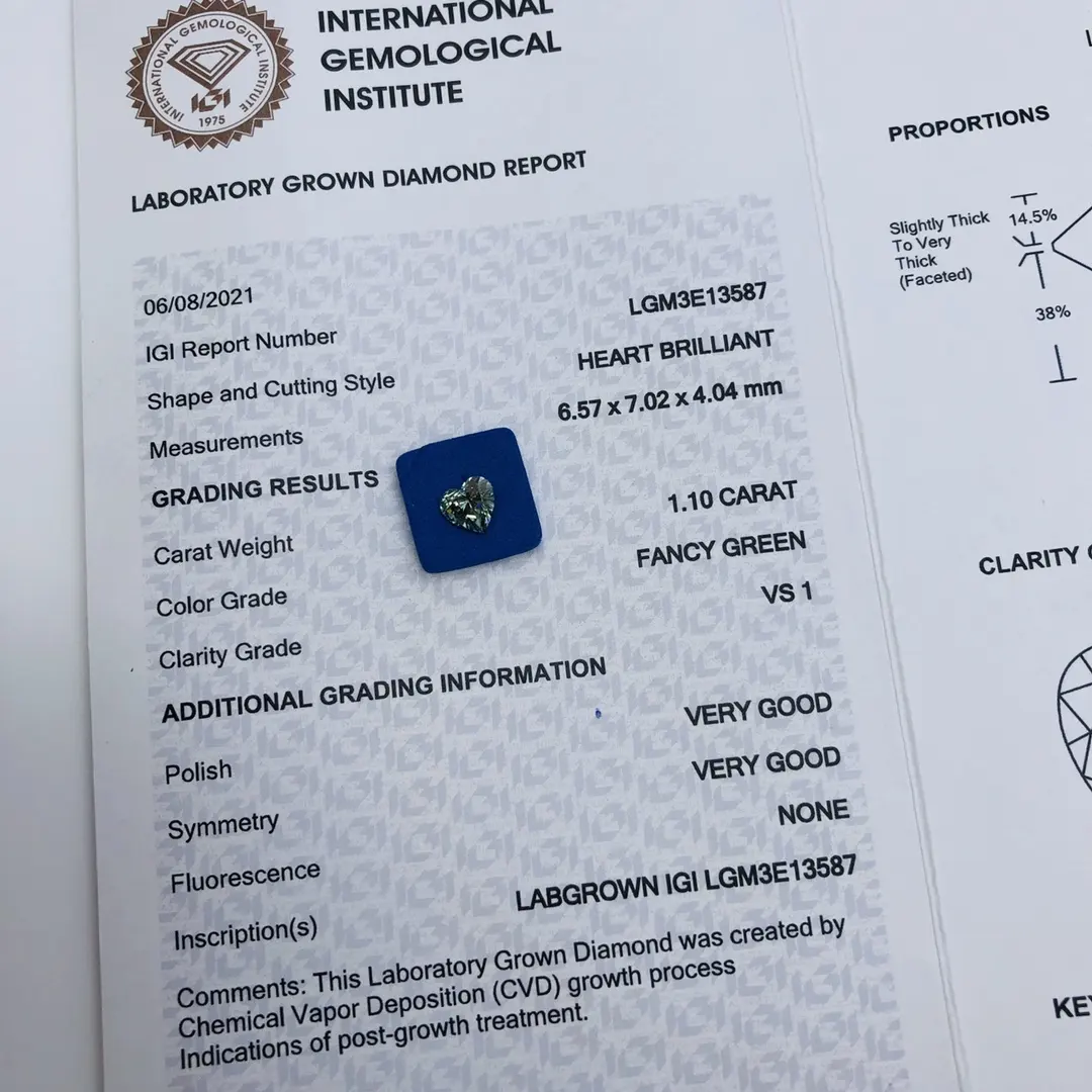 Custom lab green diamond from China Manufacturer | Messi Jewelry 4
