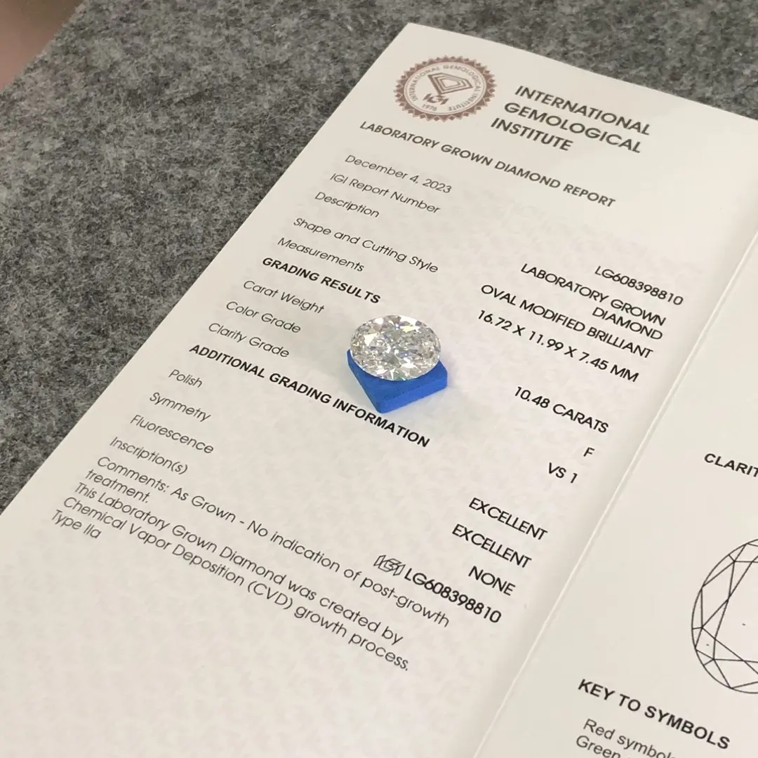 Custom large lab grown diamonds for sale with good price Manufacturer | Messi Jewelry 4