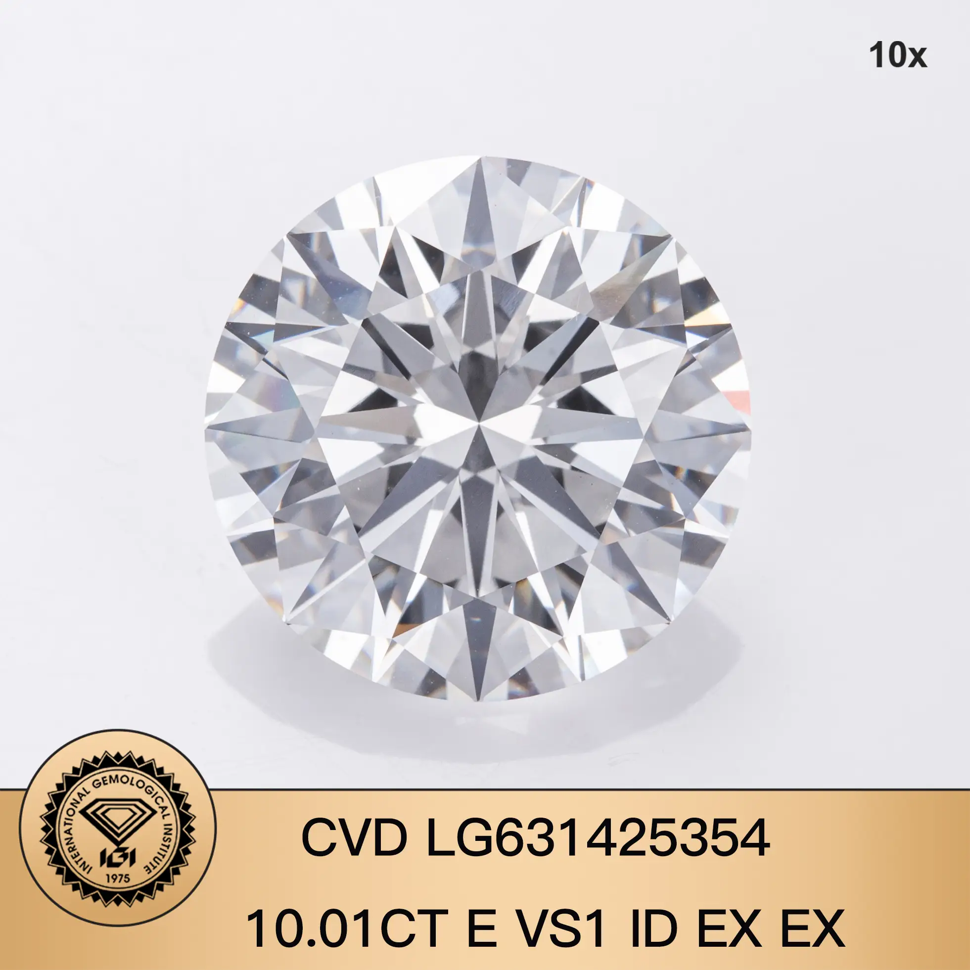 10CT Round Lab Grown Diamond - IGI Certified - Customizable Styles 5