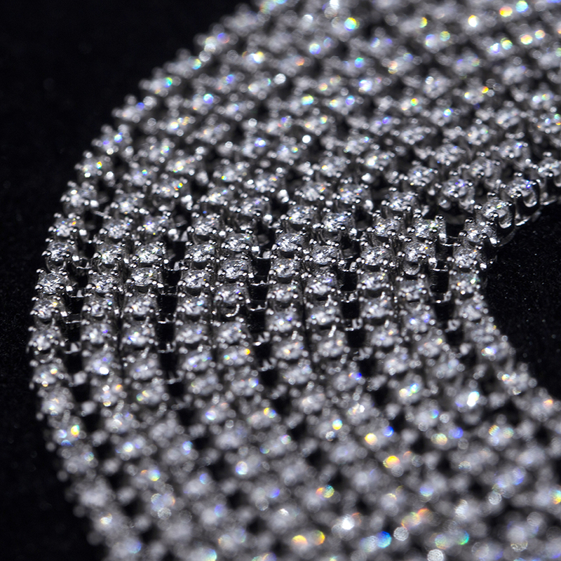 Messi Jewelry - Messi Jewelry name hiphop 925sliver long tennis chain customized jewelry Tennis Bracelet & Necklace 13