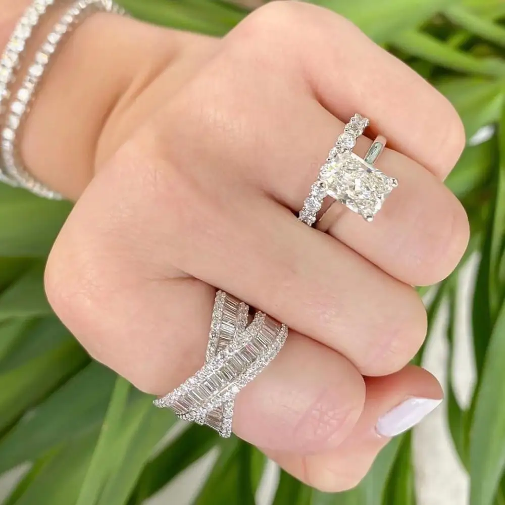 Messi Jewelry Moissanite Tennis Set in Gold/Silver 4