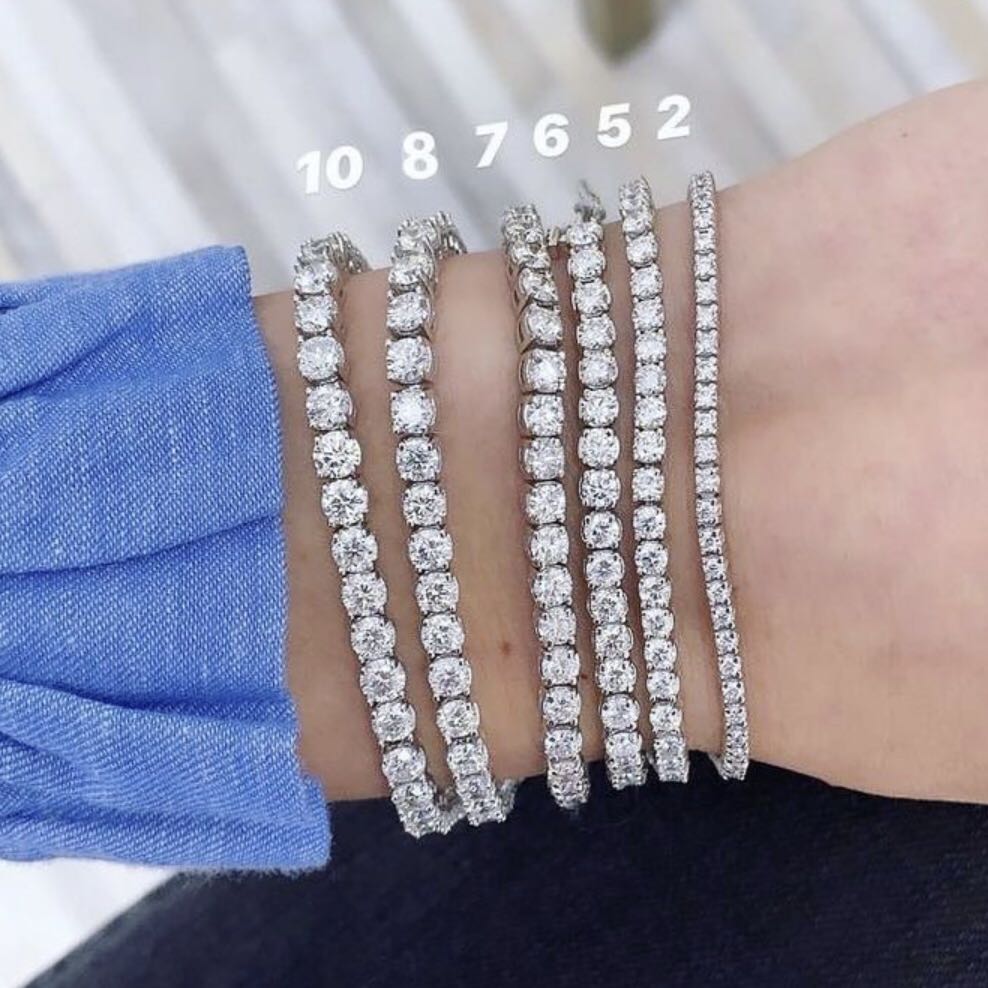 Messi Jewelry - Messi Jewelry tennis bracelet ring necklace jewelry set customize moissanite diamond tennis jewelry in gold/ silver Tennis Bracelet & Necklace 11