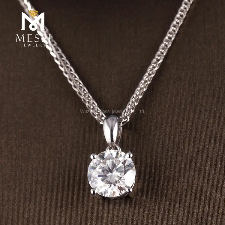 1.0ct Lab Diamond AU750 White Gold Necklace - Lab Grown Diamond Jewelry 4