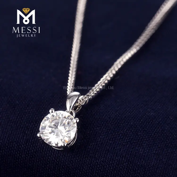 1.0ct Lab Diamond AU750 White Gold Necklace - Lab Grown Diamond Jewelry 6