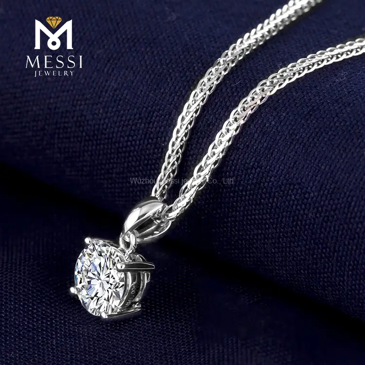 1.0ct Lab Diamond AU750 White Gold Necklace - Lab Grown Diamond Jewelry 5