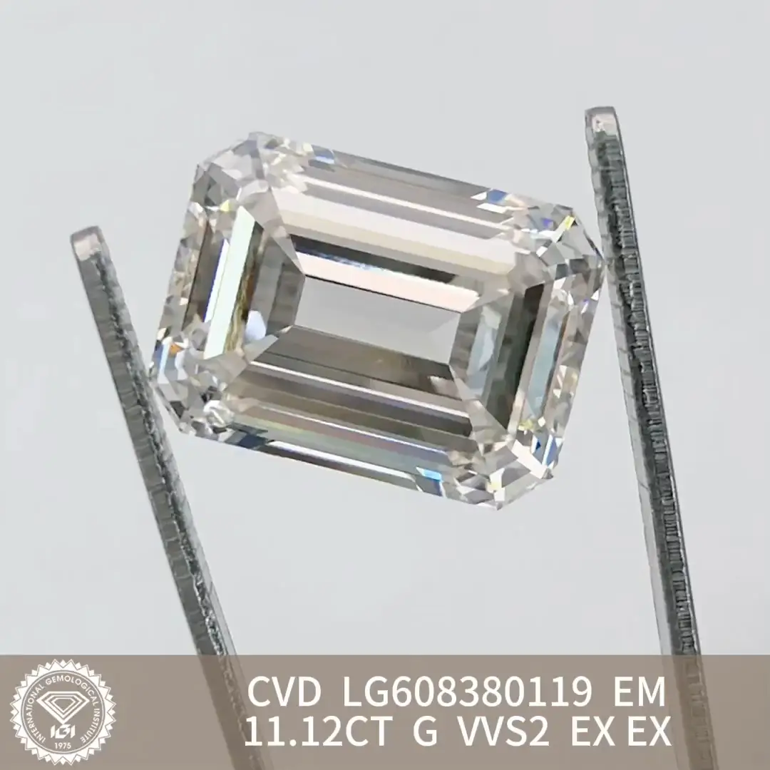 11.12CT G VVS2 Emerald Lab Grown Diamond - IGI Certified 6