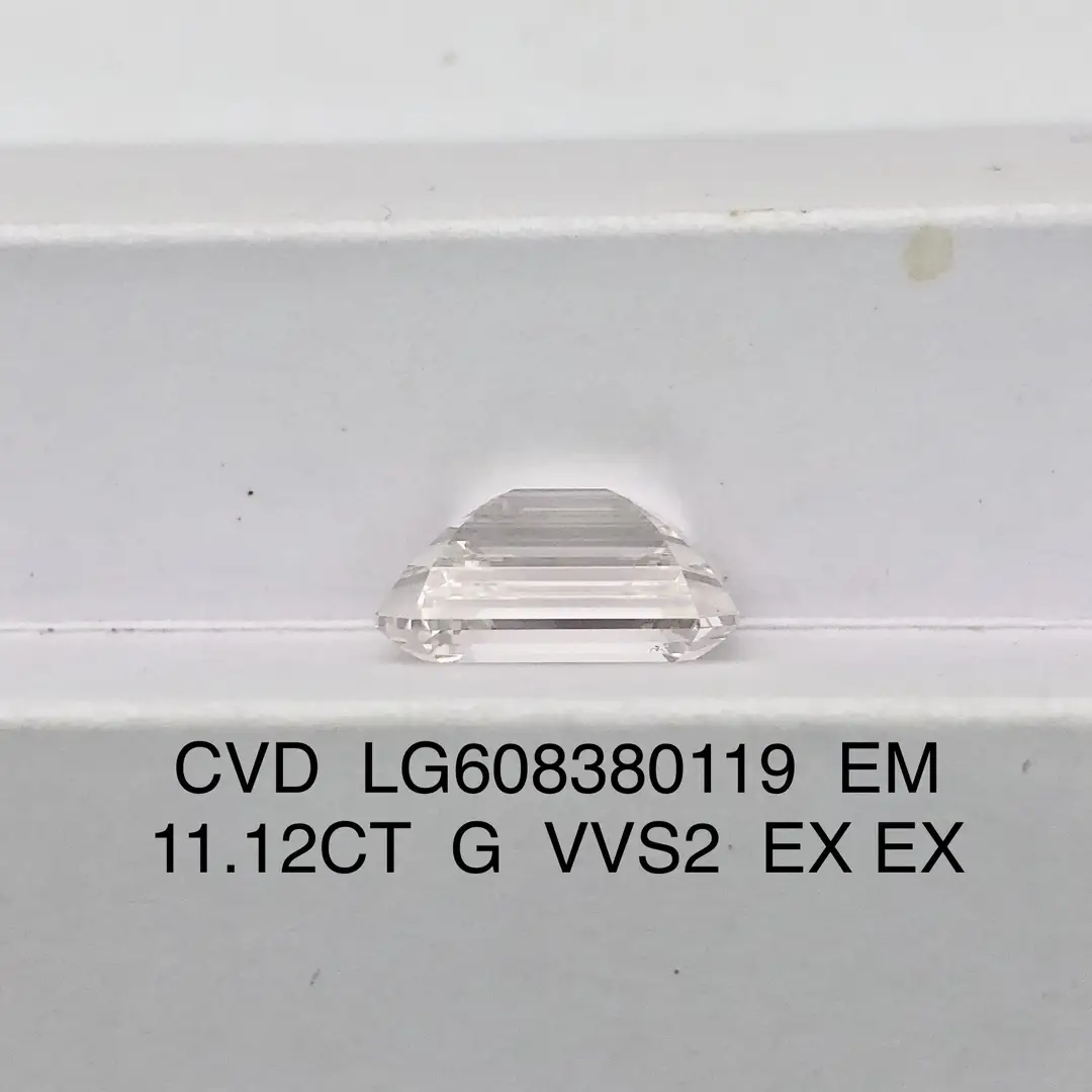 11.12CT G VVS2 Emerald Lab Grown Diamond - IGI Certified 7