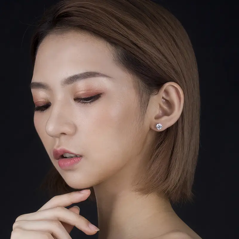 IGI Certified Lab Diamond Stud Earrings 7