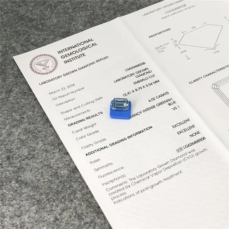 Bekalan Harga Berlian Biru Tumbuhan Emerald Lab Diamond 5