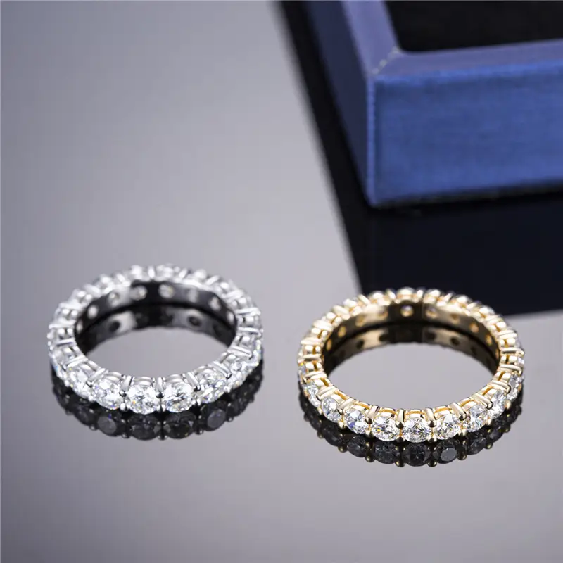 Creative rose gold moissanite wedding band with custom services | Messi Jewelry 3