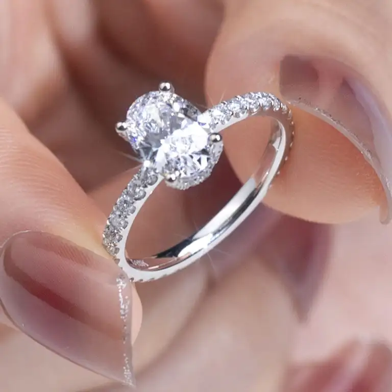 MSR -854 QUALITÀ 1CT VVS2 Diamond Anello 18K Gioielli -Produttore di gioielli MESSI | Gioielli Messi 1