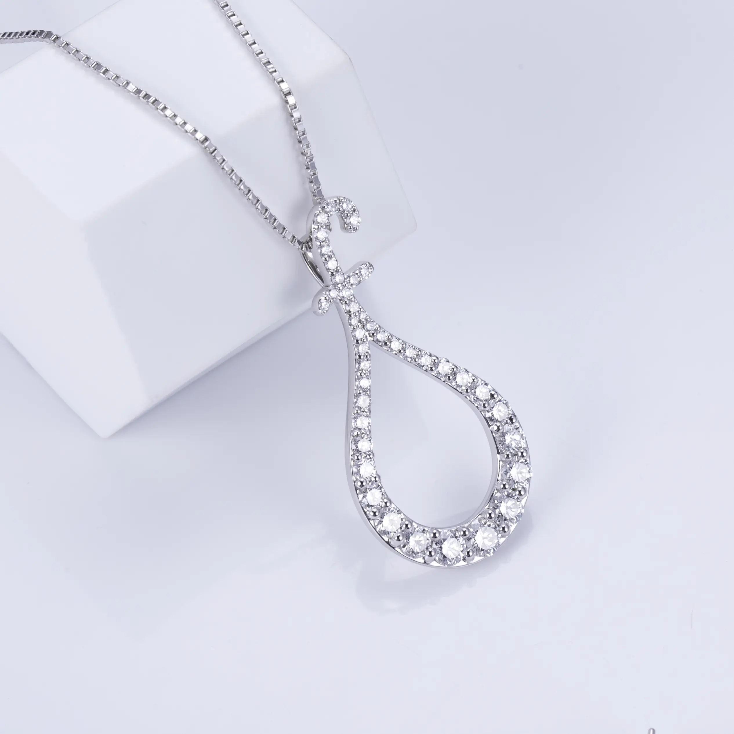 MSN-758 9K/10K/14K/18K Personalizzazione HPHT CVD Lab Lab Gioielli con collana a diamante coltivata 1