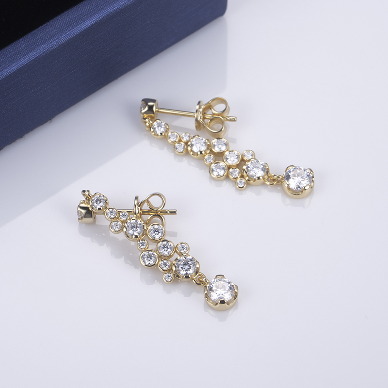 Moissanite Sterling Silver Stud Earrings - Pag-upgrade sa Pagtrabaho ug Pagdaginot sa Gasto 11