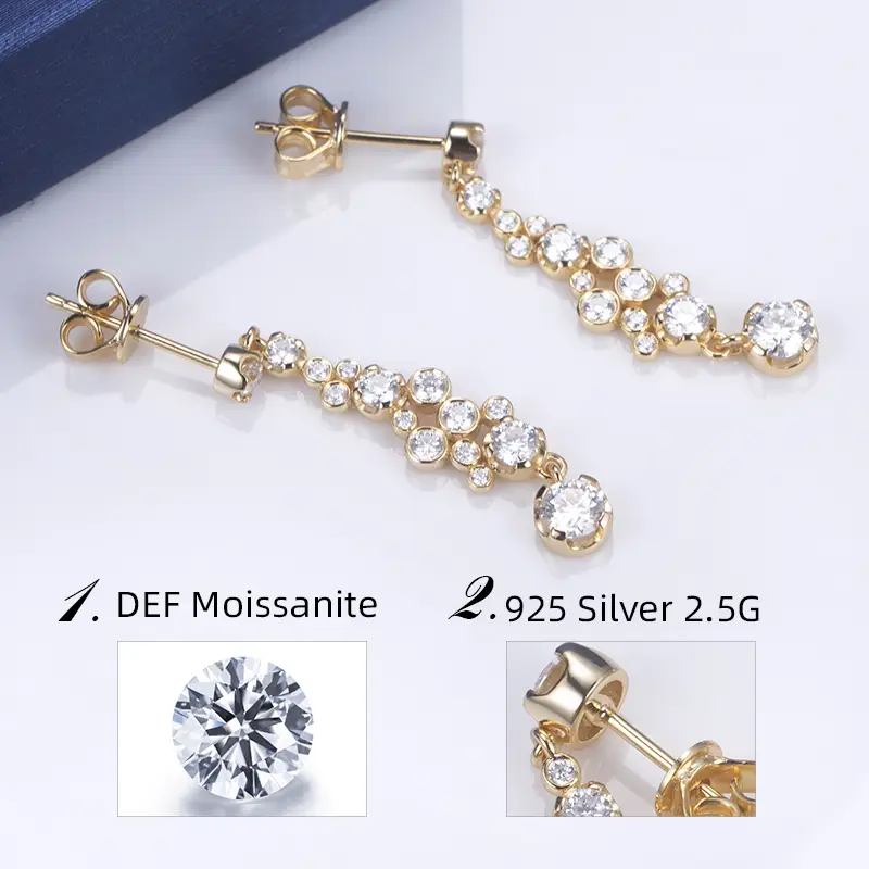 Moissanite Sterling Silver Stud Earrings - Labor & Cost Saving Upgrade 7