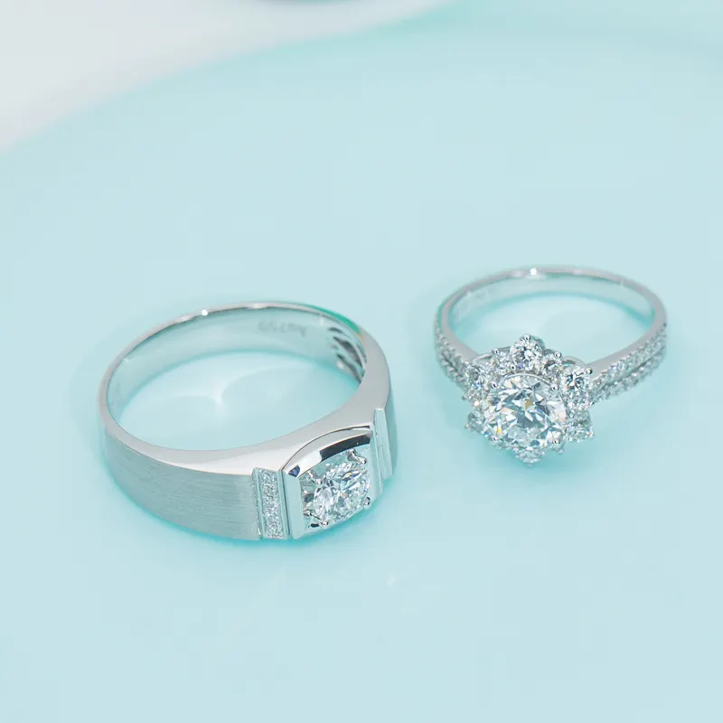 Jaminan Kualiti Cincin Perkahwinan Berlian Fesyen yang Dihasilkan di Makmal Fesyen untuk Pemberian Hadiah 5