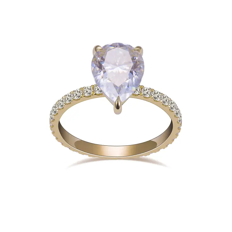 MSR-1429 14K Gold personalizzato 2,21CT D VS1 CVD Oval Lab Diamond Anello solitario 1