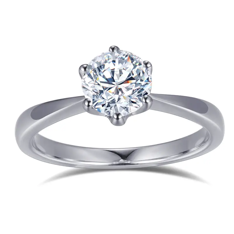 Gioielli Messi - MS -533 TACK ROUND AAA AAAAA CZ Stone personalizzato 925 ANELLO SILVER SIGLIO 1