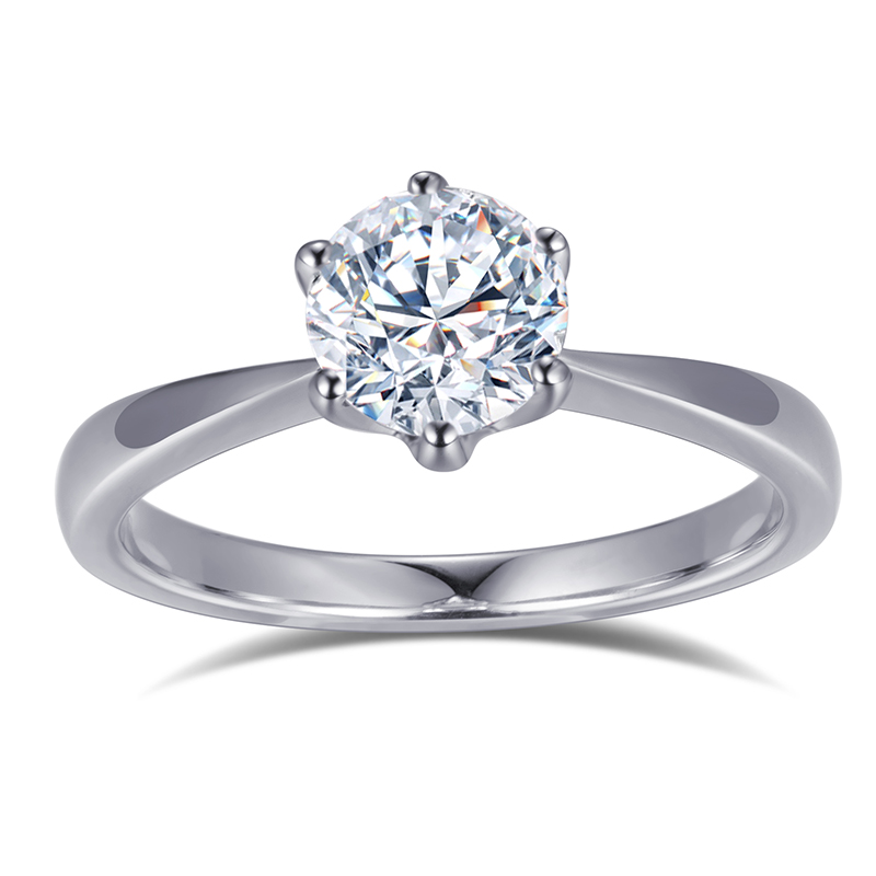 Messi Alahas - MS-533 Round Cut AAA AAAAA CZ Stone Customized 925 Silver Solitary Ring Custom Alahas 8