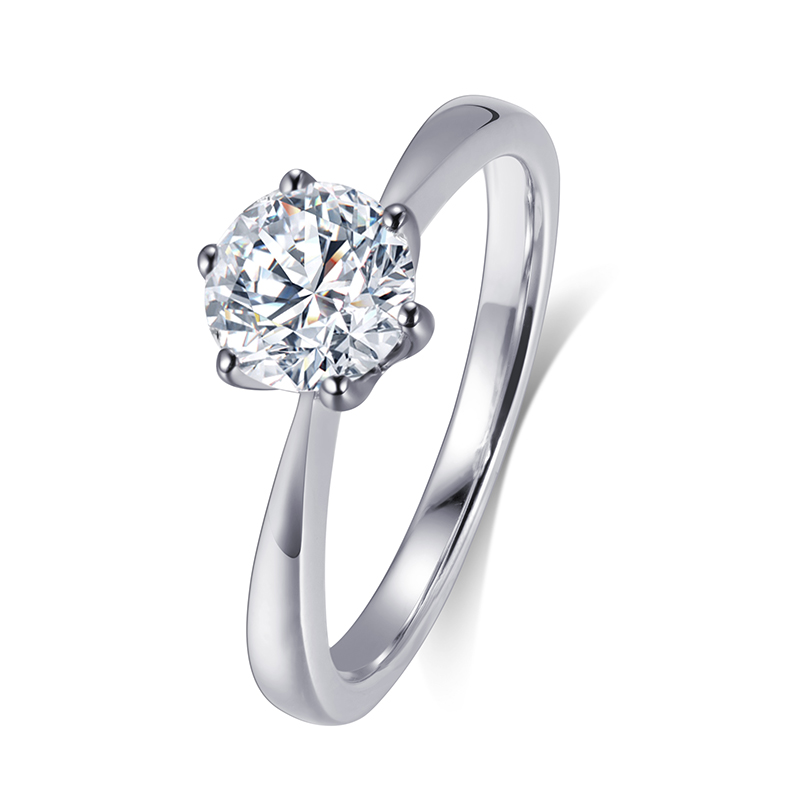 Messi Alahas - MS-533 Round Cut AAA AAAAA CZ Stone Customized 925 Silver Solitary Ring Custom Alahas 9