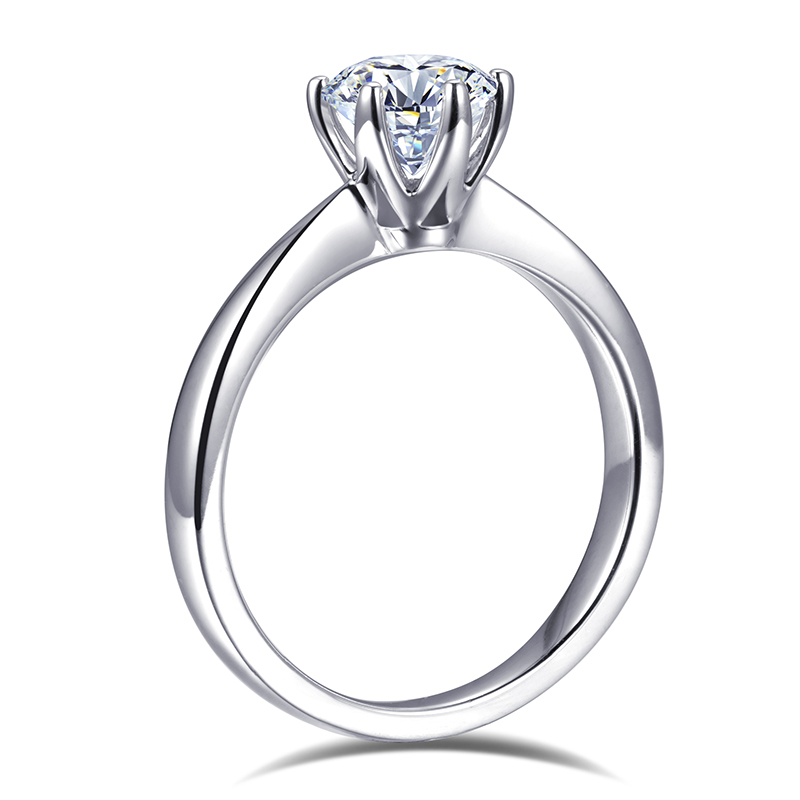 Messi Alahas - MS-533 Round Cut AAA AAAAA CZ Stone Customized 925 Silver Solitary Ring Custom Alahas 10