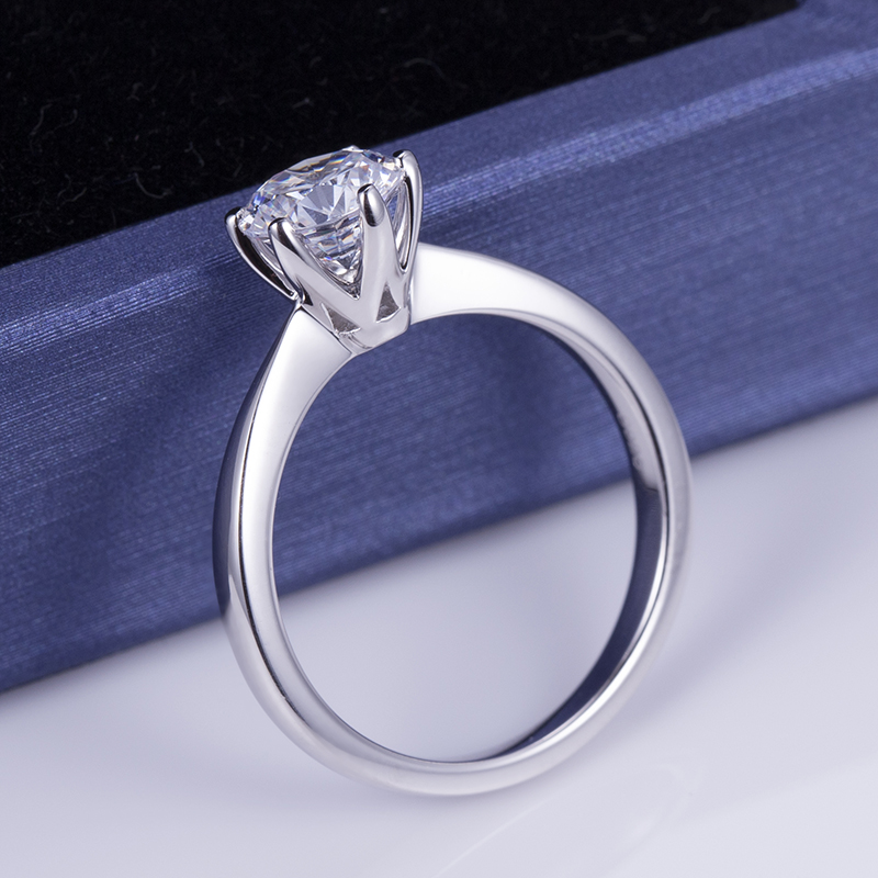 Messi Alahas - MS-533 Round Cut AAA AAAAA CZ Stone Customized 925 Silver Solitary Ring Custom Alahas 14