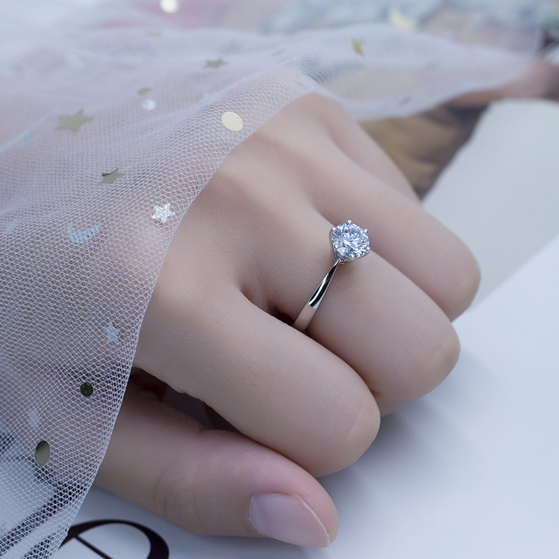 Messi Alahas - MS-533 Round Cut AAA AAAAA CZ Stone Customized 925 Silver Solitary Ring Custom Alahas 16