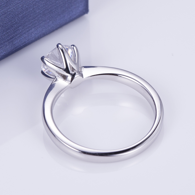 Messi Alahas - MS-533 Round Cut AAA AAAAA CZ Stone Customized 925 Silver Solitary Ring Custom Alahas 12