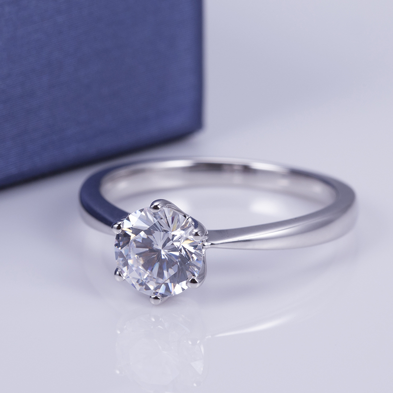 Messi Alahas - MS-533 Round Cut AAA AAAAA CZ Stone Customized 925 Silver Solitary Ring Custom Alahas 11