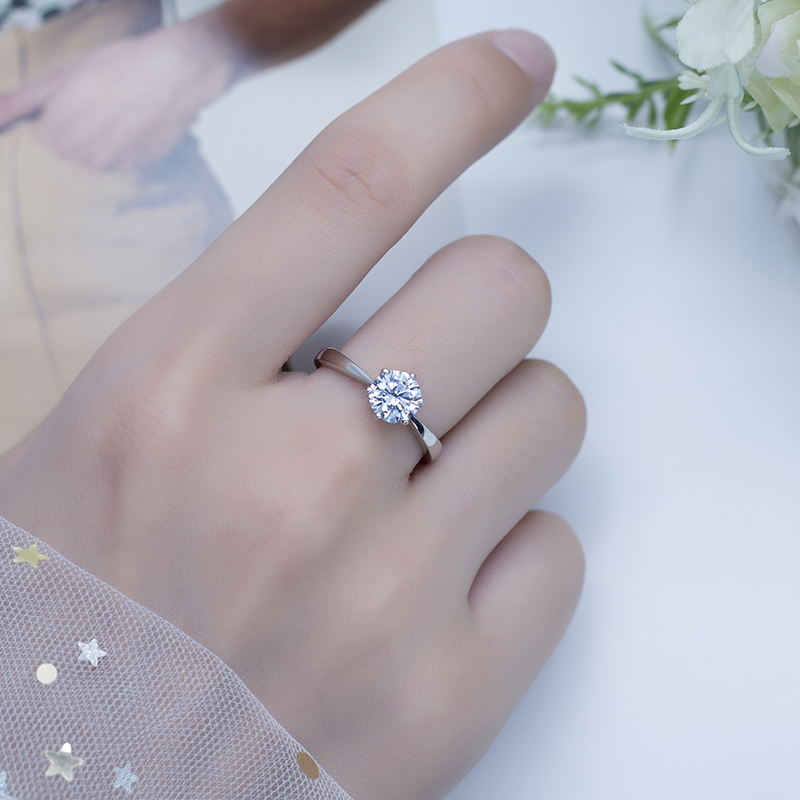 Messi Alahas - MS-533 Round Cut AAA AAAAA CZ Stone Customized 925 Silver Solitary Ring Custom Alahas 15