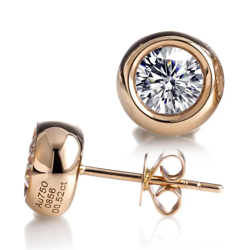 Gioielli Messi - Messi Jewelry 1.0ct CVD HPHT Lab Crown Diamond Stup Orecchini 10K 14K 18K Orecchini in oro 1