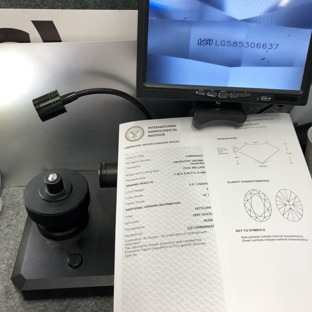 Messi Jewelry | factory Direct 3 carat lab diamond oval directly sale 8