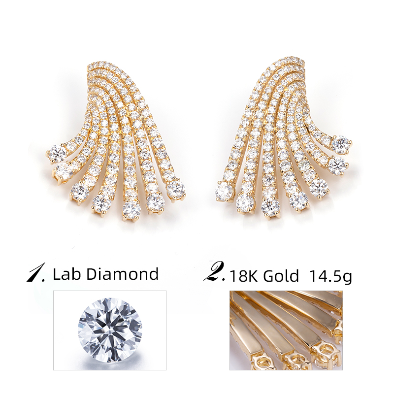 도매가로 판매하는 실험실 제작 다이아몬드 귀걸이 | 메시 주얼리 14