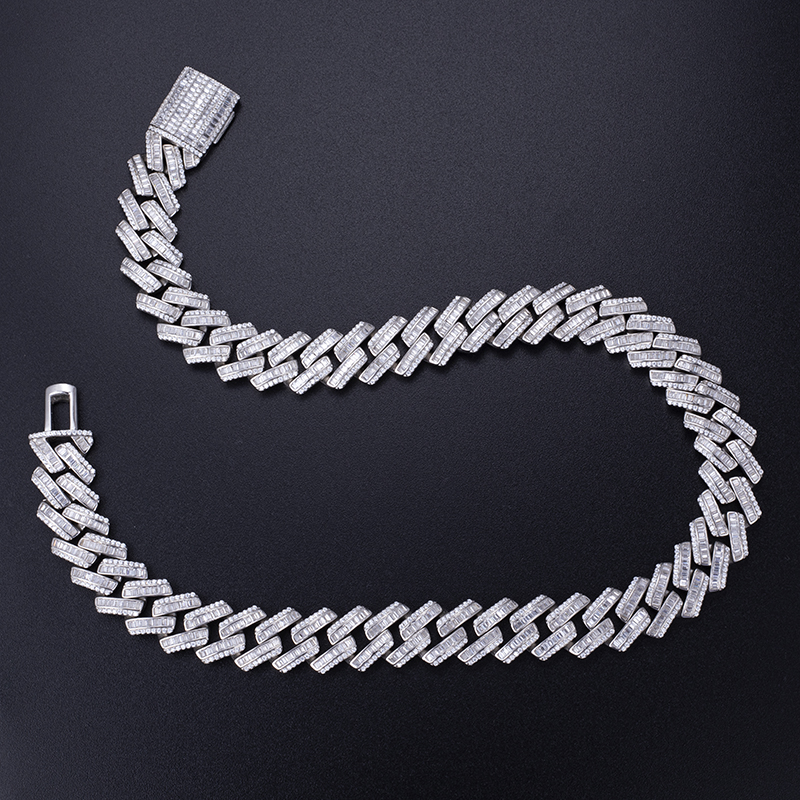 Messi Jewelry - customized hip-hop jewelry Men's Cuban Link Chain with cubic zircon Bracelet 9