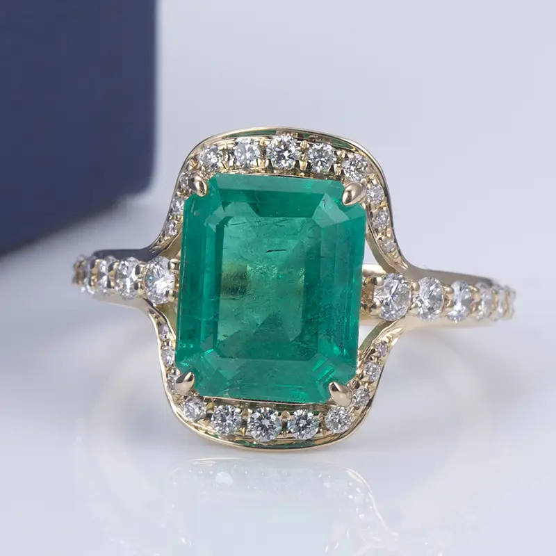 Gioielli Messi - Gioielli Messi MS -622 Donne d'oro 18K Gioielli di moda Crea anelli ad anello di smeraldo 1