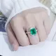 Lab Grown Diamond Emerald Halo Ring - Messi Jewelry 6