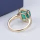 Lab Grown Diamond Emerald Halo Ring - Messi Jewelry 4