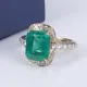 Lab Grown Diamond Emerald Halo Ring - Messi Jewelry 3
