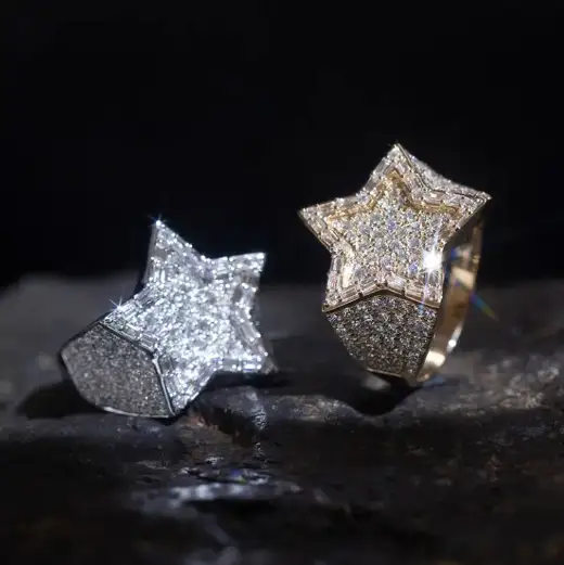 MSR -793 Star Shape 18K Lab Diamond Ring per i gioielli da uomo -Gioielli Messi 1