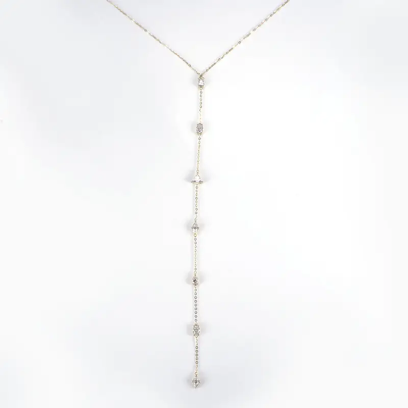 Gioielli Messi - Gioielli Messi 04K Oro giallo con Def Color Moissanite Marquise Triangolo Ovale Gioielli tagliati per le donne Ciondo 1