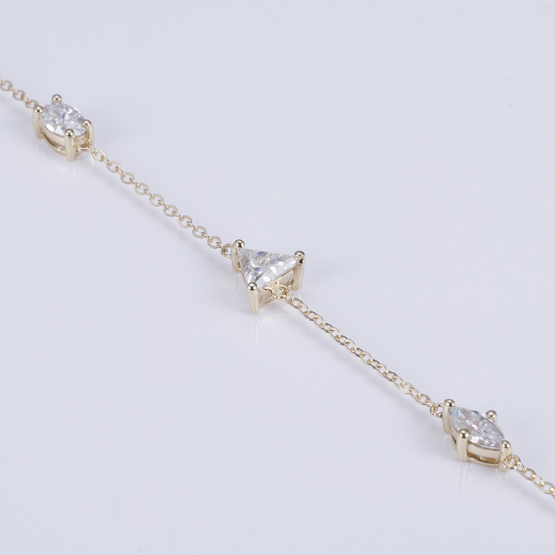 Messi Jewelry - Messi Jewelry 04k yellow Gold with DEF color moissanite marquise pear triangle oval cut jewelry for women moissanite pendant Moissante Pendant 12