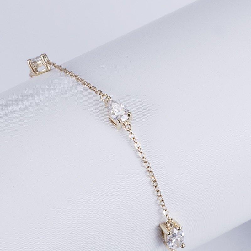 Messi Jewelry - Messi Jewelry 04k yellow Gold with DEF color moissanite marquise pear triangle oval cut jewelry for women moissanite pendant Moissante Pendant 10