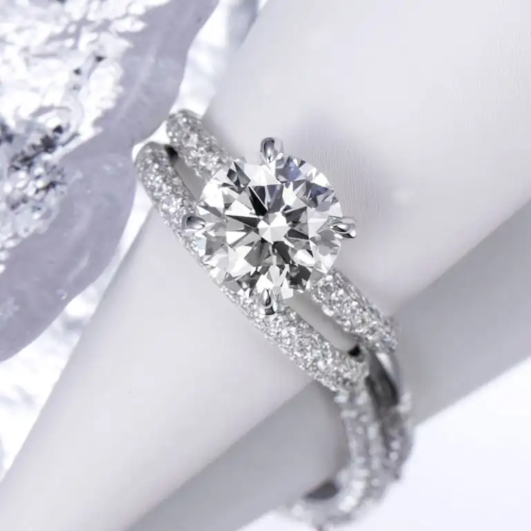 MSR-825 2,58CT Round F vs1 Lab Diamond 10K Gioielli ad anello-messi 1