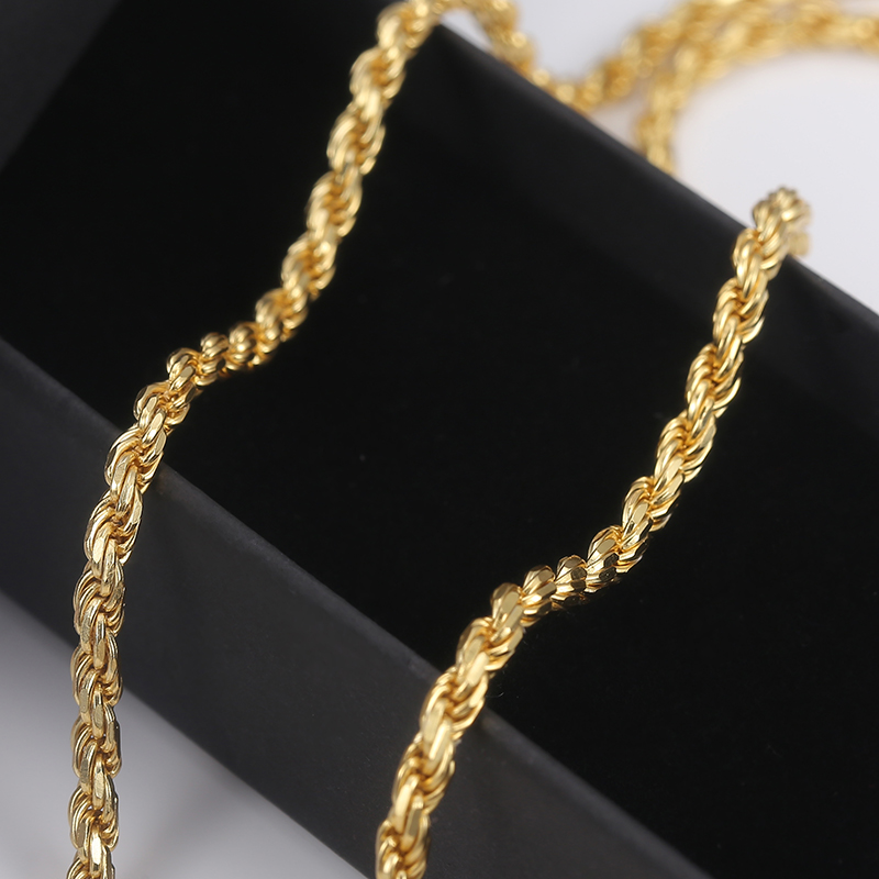 925 Sterling Silver Hip Hop Rope Chain Necklace for Jewelry Making, Customizable and Unique 11