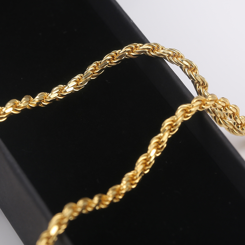 925 Sterling Silver Hip Hop Rope Chain Necklace for Jewelry Making, Customizable and Unique 12