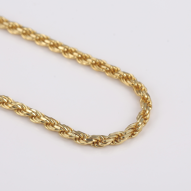 925 Sterling Silver Hip Hop Rope Chain Necklace for Jewelry Making, Customizable and Unique 13