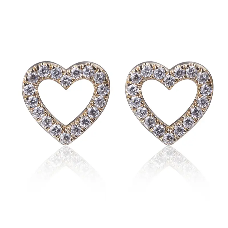Gioielli Messi - Messi gioielli rotondi taglio Def Diamond Diamond Woman Fashion Jewelry 14K Orecchini di diamanti 1