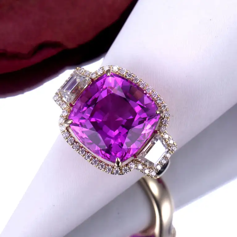 MSR-805 Pink Lab Diamond Gioielli con anello di gioielleria 14K 1
